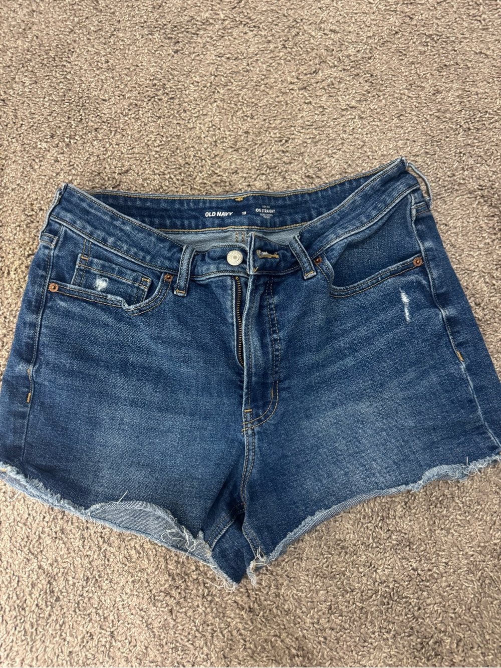 Old Navy Blue Denim Frayed Hem Women's Shorts